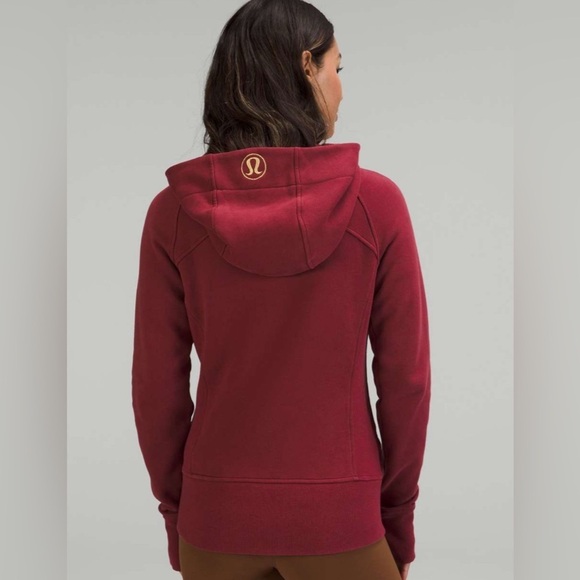 Lululemon Scuba Full Zip Hoodie size 2 mlwi mulled wine gold - Picture 13 of 14